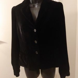 Tahari Black Velvet Blazer